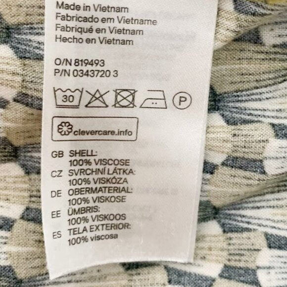 H&M Graphic Geometric Key Hole Back Casual Shift Dress - Picture 10 of 11